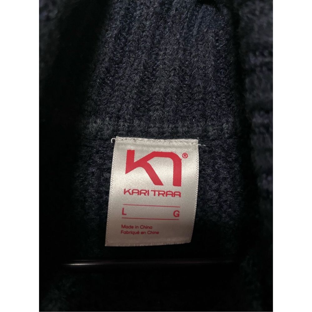 Kari‎ Traa Lid Knit Navy Sweater Sz L - Picture 4 of 6
